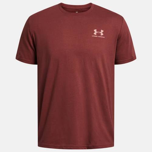 Pánské triko Under Armour Sportstyle Left Chest SS - červené