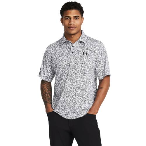 UA Playoff 3.0 Printed Polo-WHT