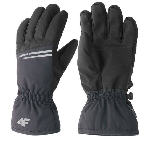 Dětské lyžařské rukavice 4F šedočerné 4FJAW22AFGLM038, S