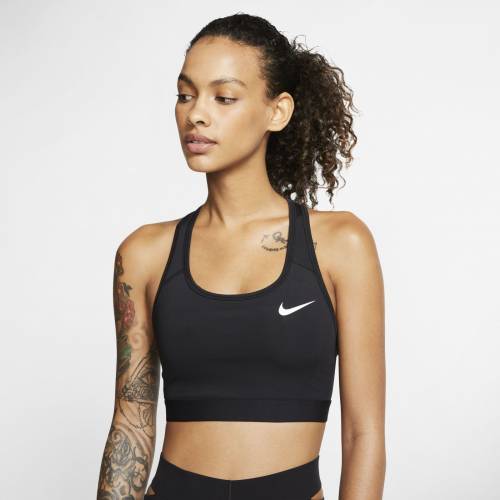 Nike swoosh band bra non pad BLACK/BLACK/WHITE